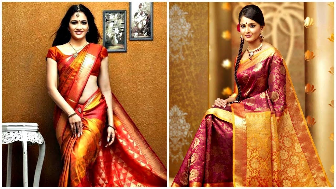 NIL MADHAV ART Cotton Silk Foil Print Kanjeevaram / Kanchipuram Saree |  Udaan - B2B Buying for Retailers