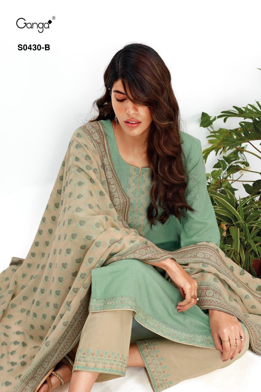 Ganga fashion Haven 1922 Cotton with digital Printed Dress material  collection at best rate