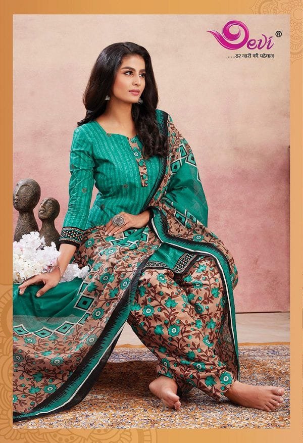 Sidhidata Women's Women's Crepe Printed Patiyala Salwar Suit Dress Material  Suit (Dress Material_Unstitched_Black) : Amazon.in: Fashion