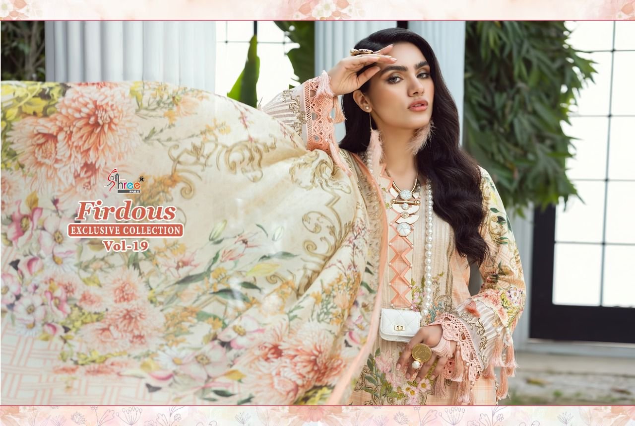 Shree Fabs Present Firdous Exclusive Collection Vol-19 Pure Cotton dress  material collection wholesaler