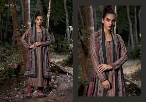 Omtex Sharvi Pure Pashmina Digital Print Dress Material Wholesaler