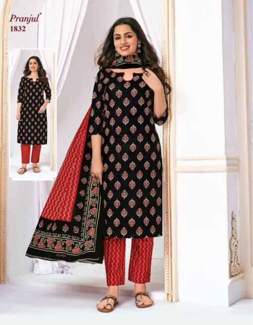 Buy Pranjul Priyanka Vol-4 401-456 Series Cotton Dress Material Collection  Wholesale Rates Surat